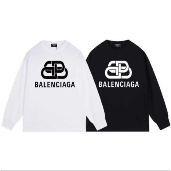 Balenciaga's classic long-sleeved shirt with a front-button logo print!
